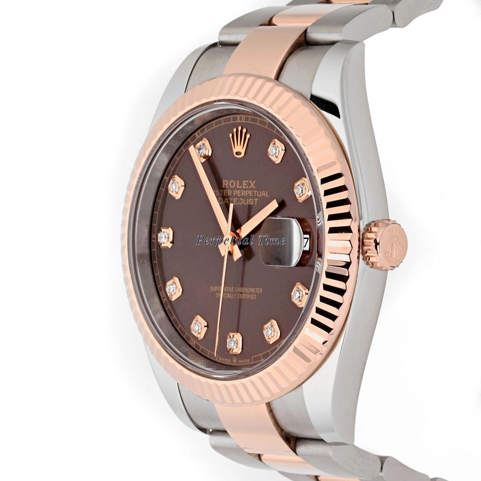Rolex Datejust 41 Chocolate Diamond Dial on Oyster 126331 Card 2021