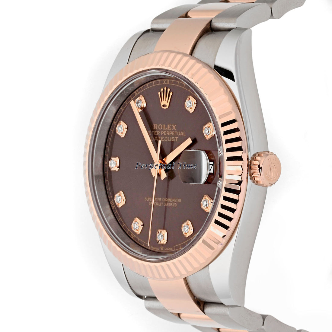 Rolex Datejust 41 Chocolate Diamond Dial on Oyster band 126331 Card 2021