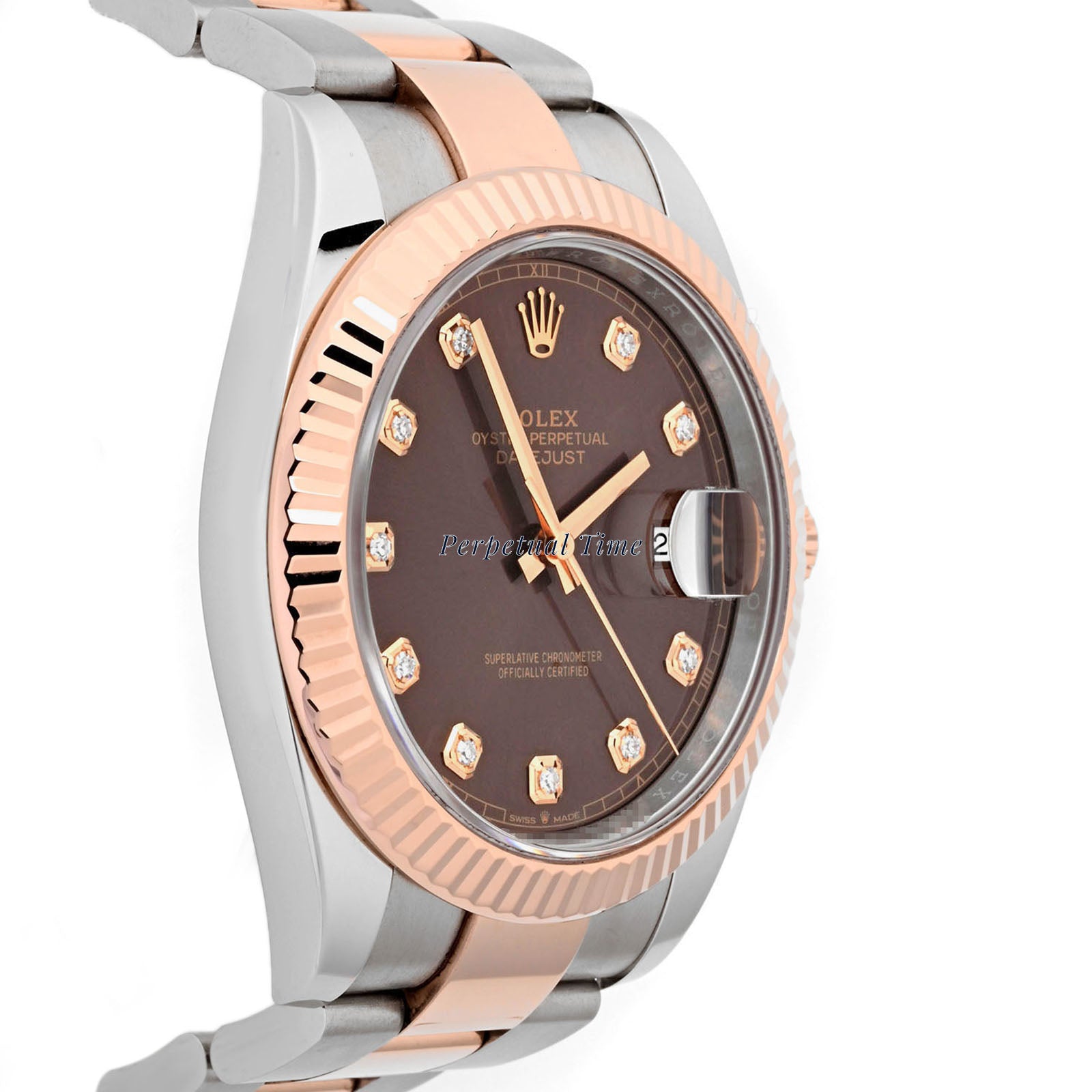 Rolex Datejust 41 Chocolate Diamond Dial on Oyster band 126331 Card 2021