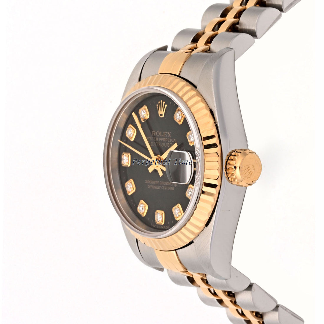 Rolex Datejust Lady Black Diamond Dial on Jubilee band 69173