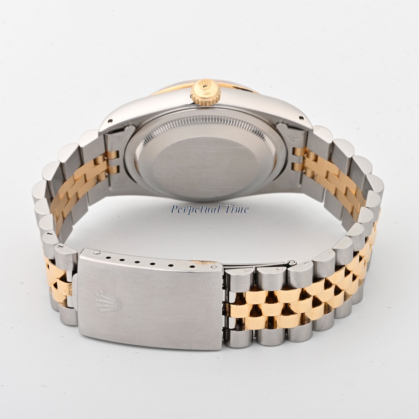 Rolex Datejust 36 White Roman w diamond track Dial on Jubilee band 16013G Papers 1989