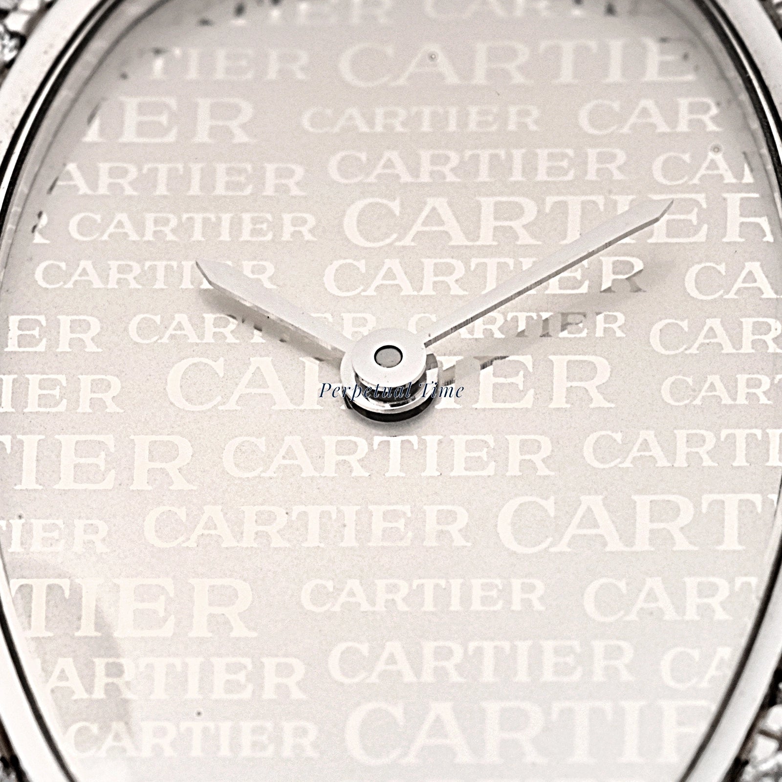 Cartier Baignoire Cartier Silver Dial on White Gold WB5114L2