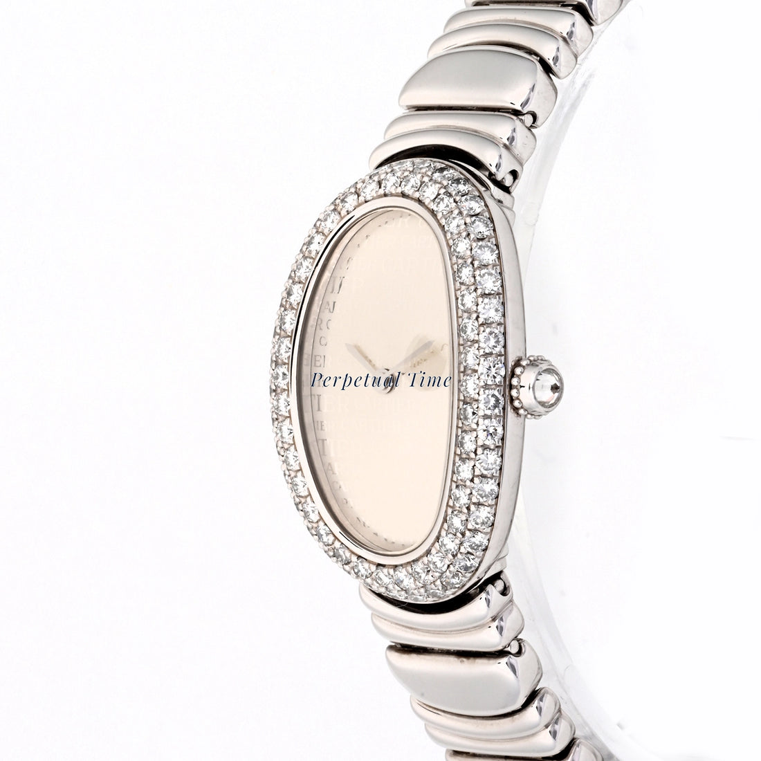 Cartier Baignoire Cartier Silver Dial on White Gold WB5114L2