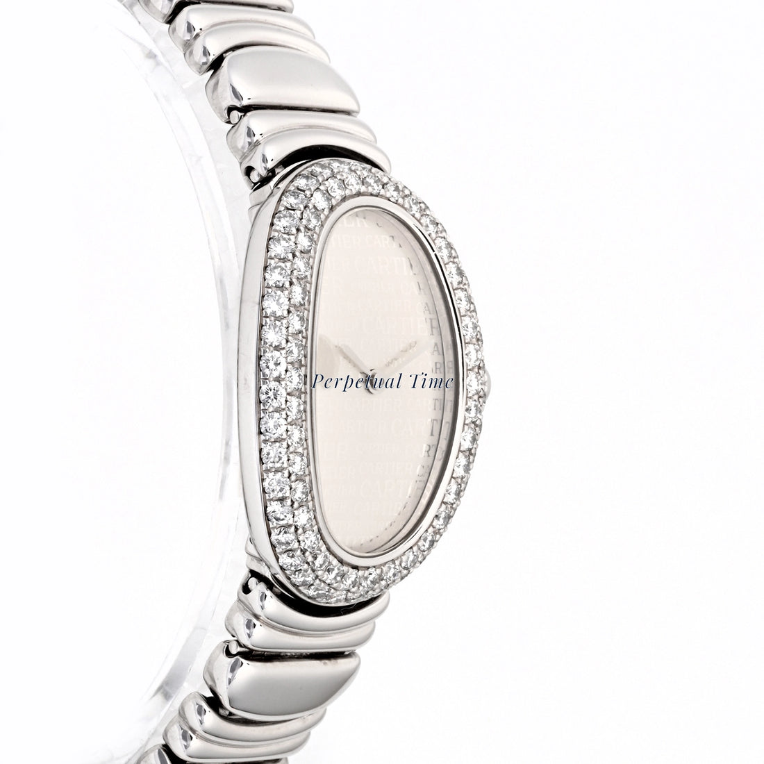 Cartier Baignoire Cartier Silver Dial on White Gold WB5114L2