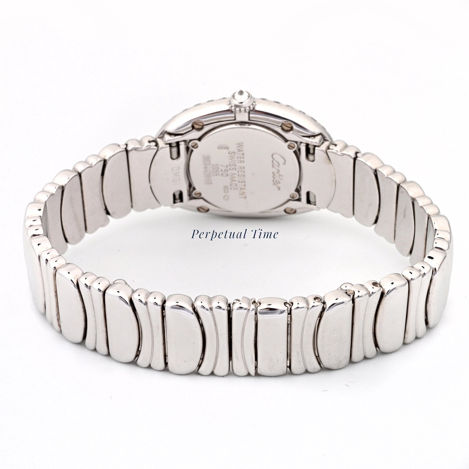 Cartier Baignoire Cartier Silver Dial on White Gold WB5114L2