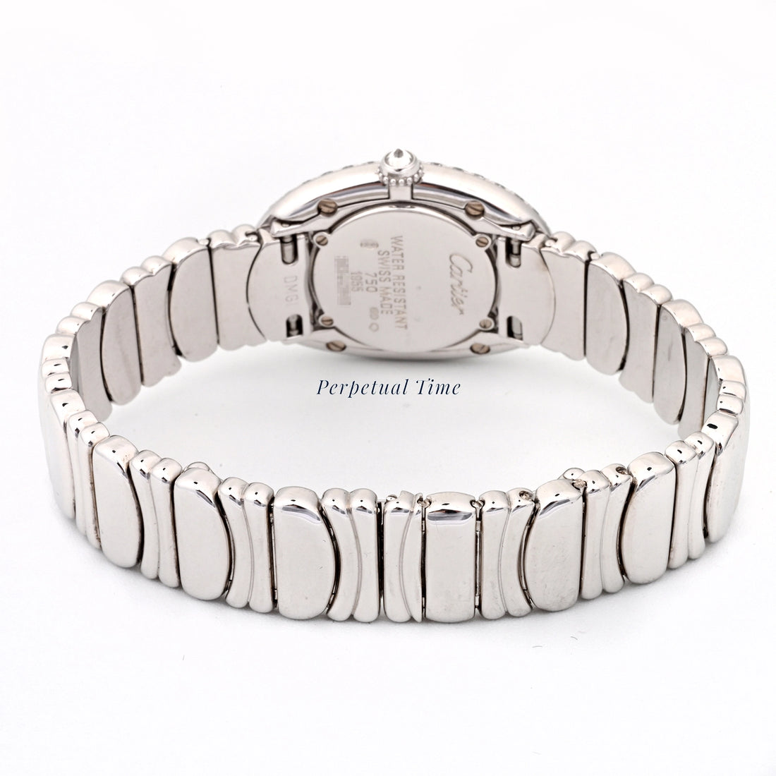 Cartier Baignoire Cartier Silver Dial on White Gold WB5114L2
