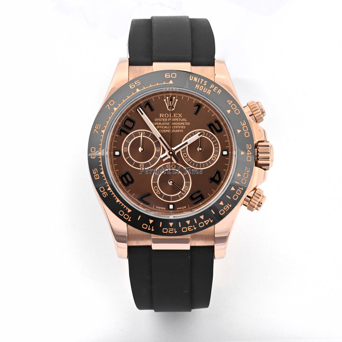 Rolex Daytona Chocolate Arabic Dial on Oysterflex band 116515LN Card