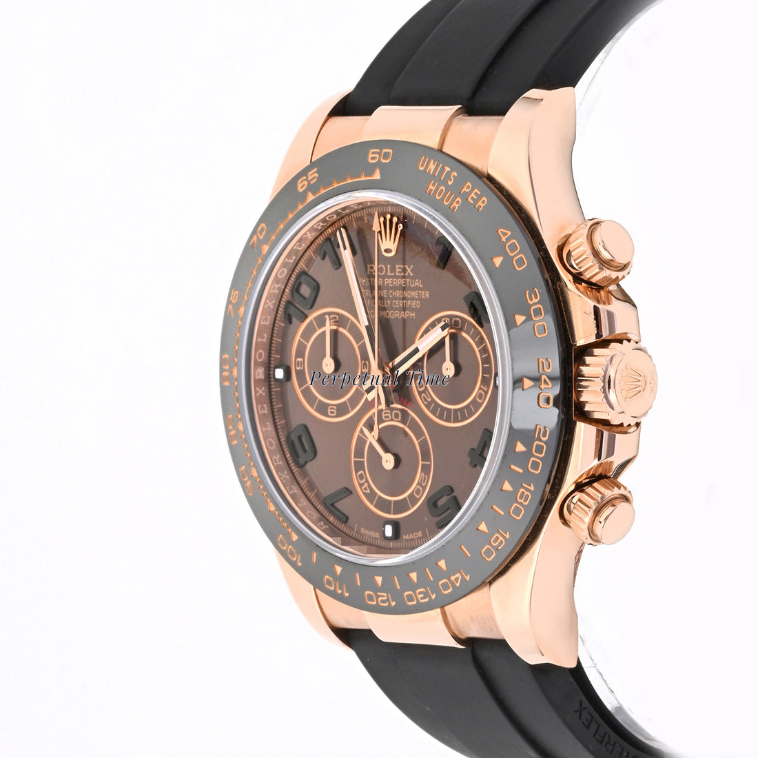 Rolex Daytona Chocolate Arabic Dial on Oysterflex band 116515LN Card