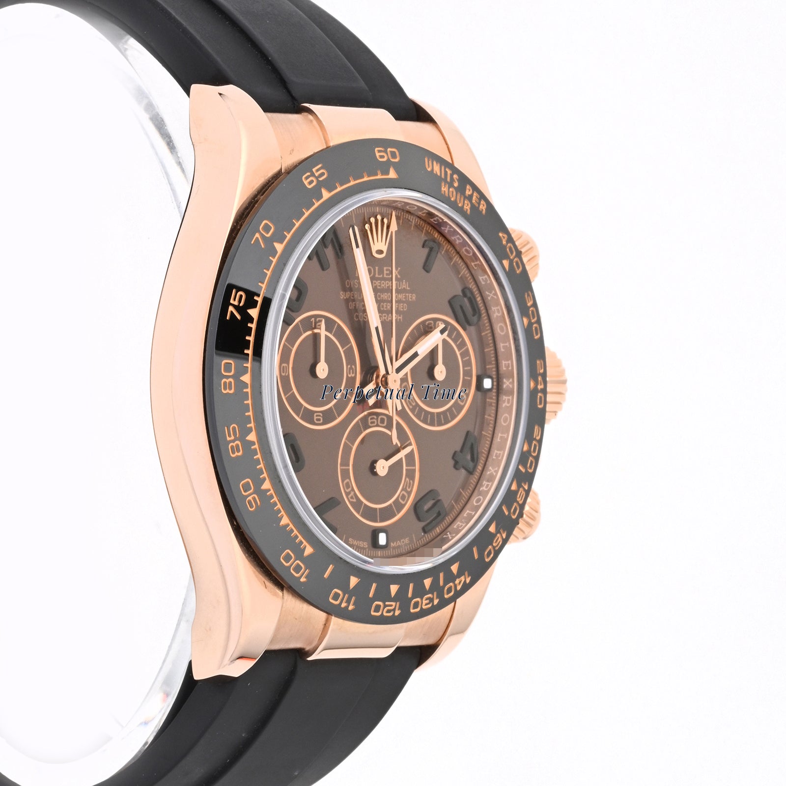 Rolex Daytona Chocolate Arabic Dial on Oysterflex band 116515LN Card