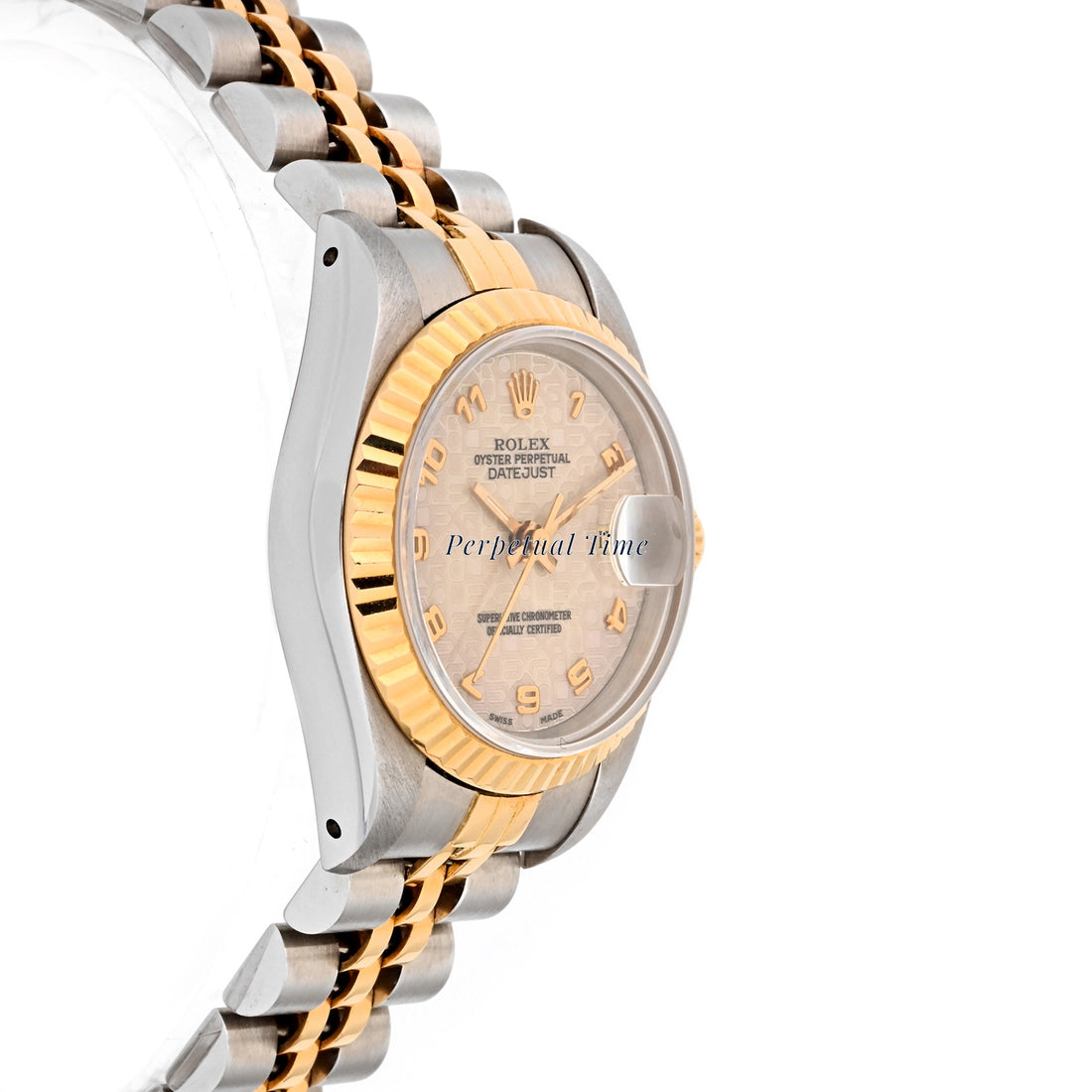 Rolex Ladies Datejust Ivory Arabic Dial on Jubilee 69173 Papers