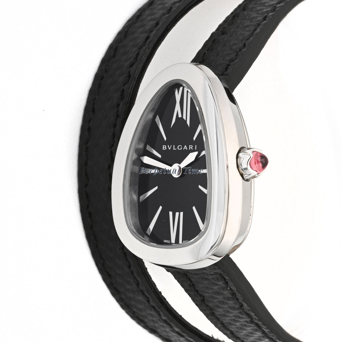 Bvlgari Serpenti Black Dial on Leather band SPS27BSl Card 2020