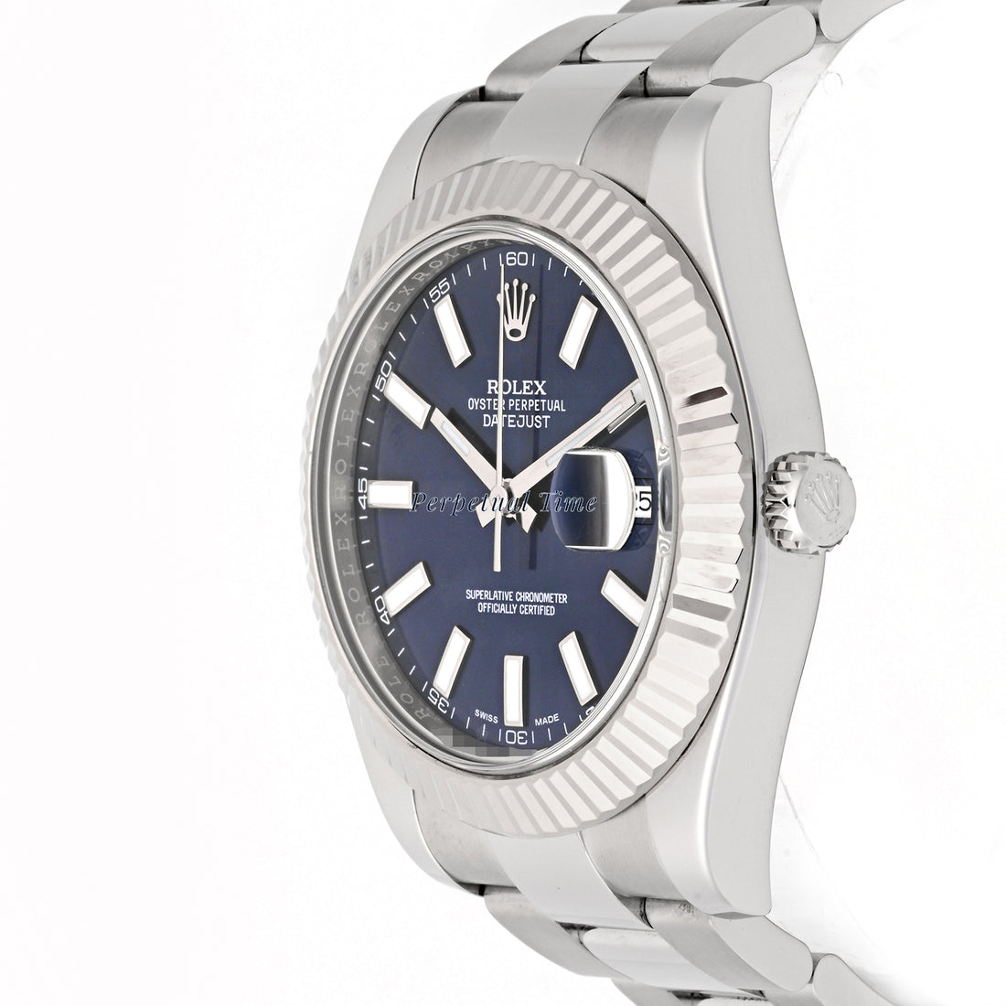 Rolex Datejust II Blue Stick Dial on Oyster band 116334 Card 2018