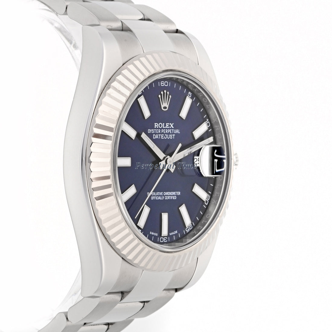 Rolex Datejust II Blue Stick Dial on Oyster band 116334 Card 2018