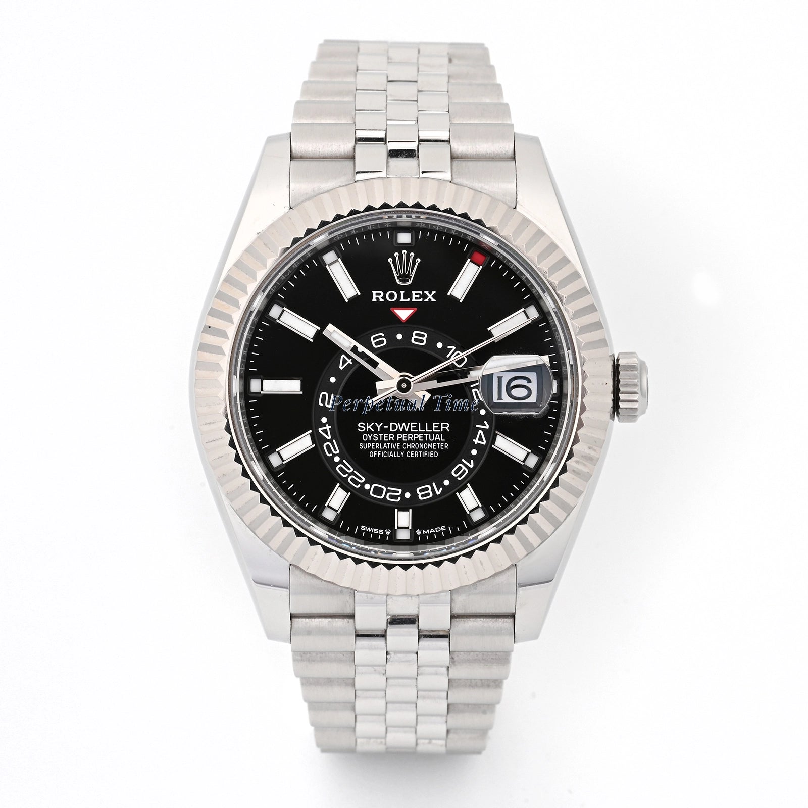 Rolex SkyDweller Stainless Steel Black Index Dial on Jubilee 336934 Card 2024