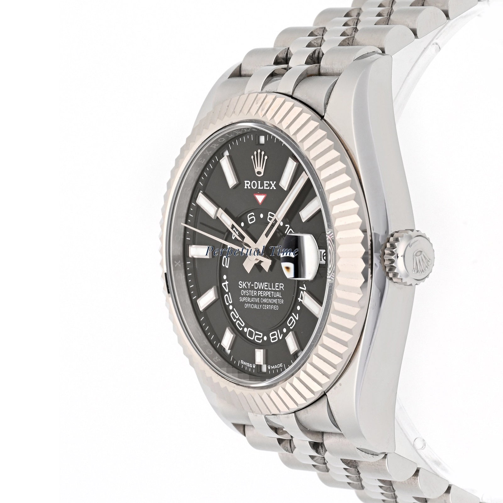 Rolex SkyDweller Stainless Steel Black Index Dial on Jubilee 336934 Card 2024
