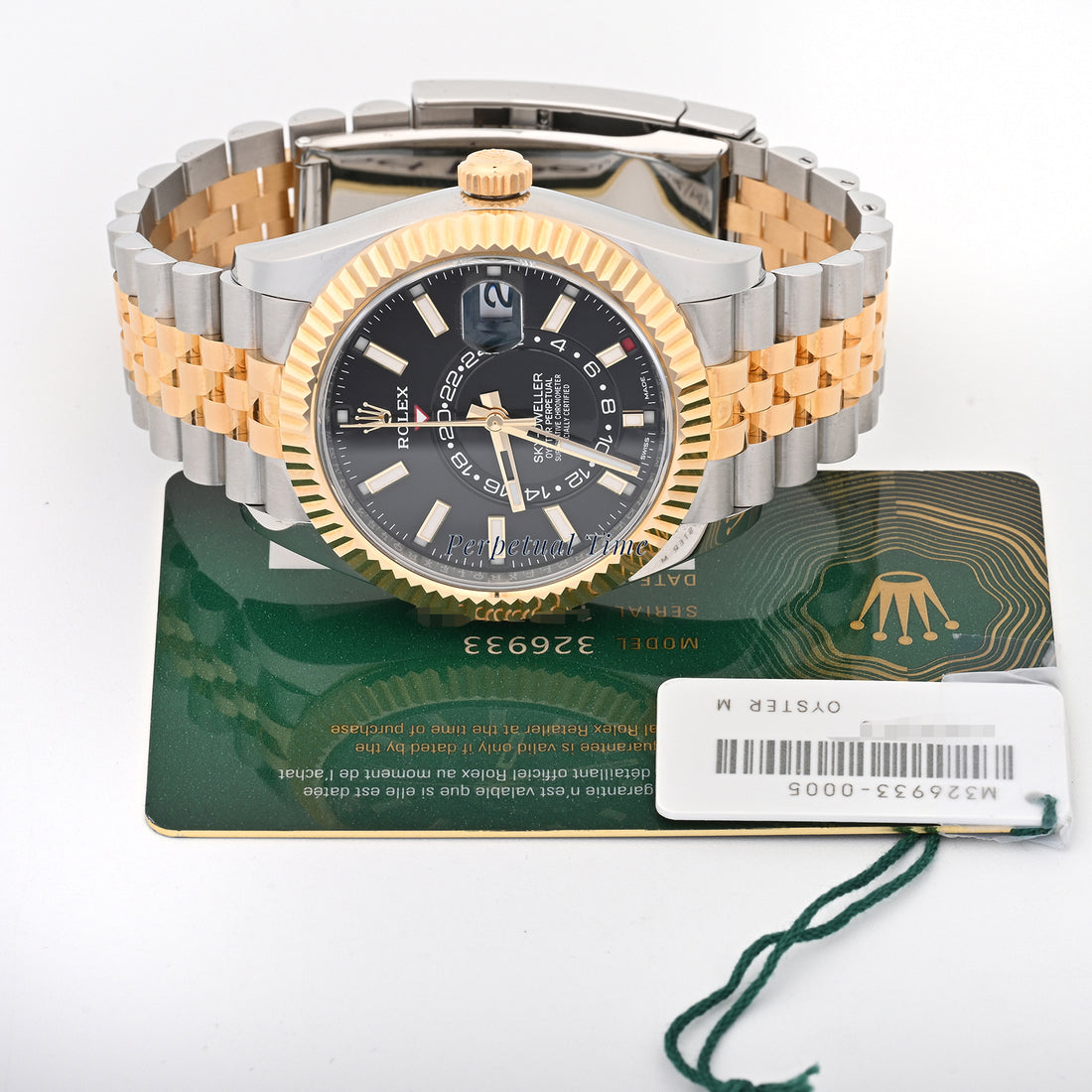 Rolex SkyDweller Black Dial on Jubilee band 326933 Card 2023