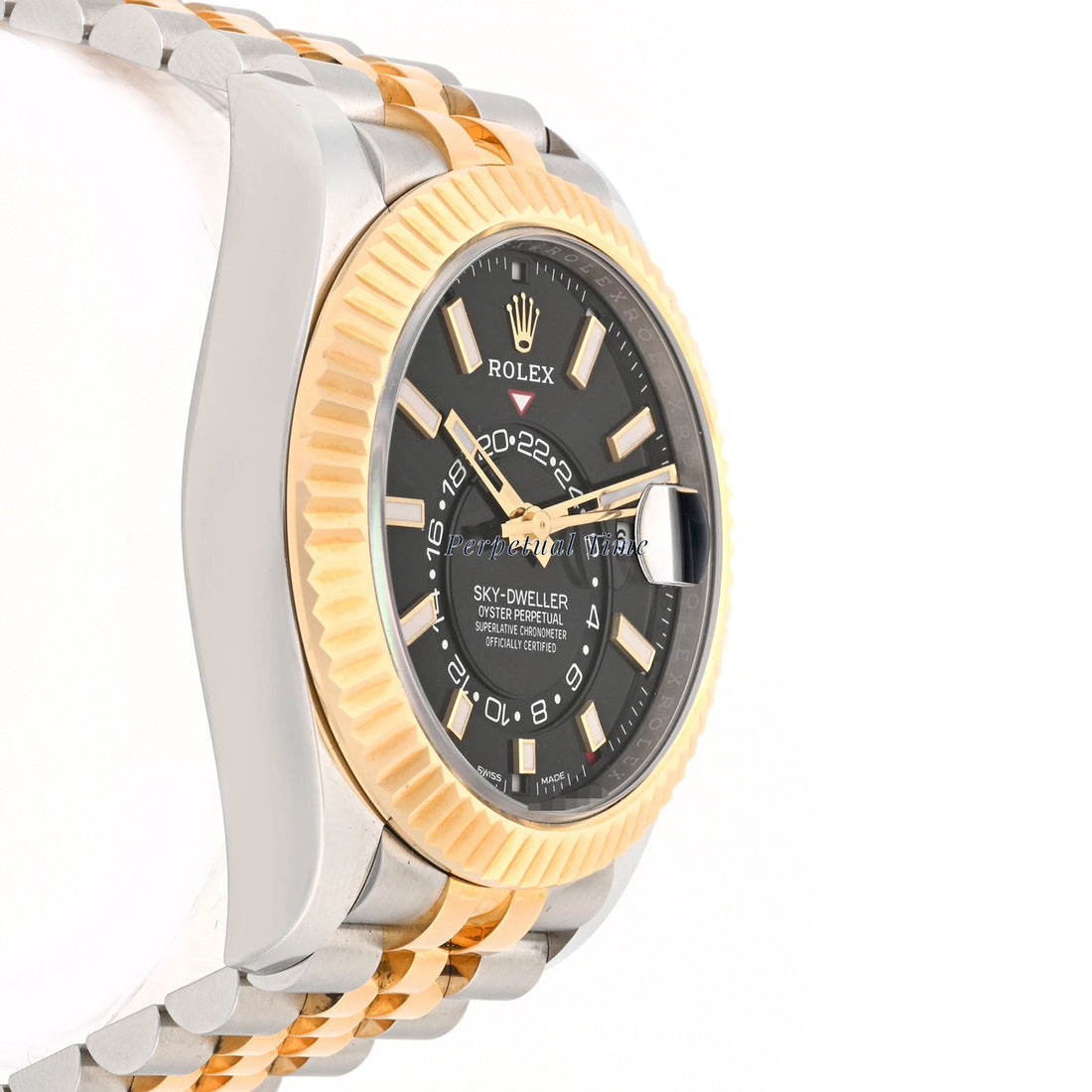 Rolex SkyDweller Two Tone Black Dial on Jubilee 326933 Card 2023