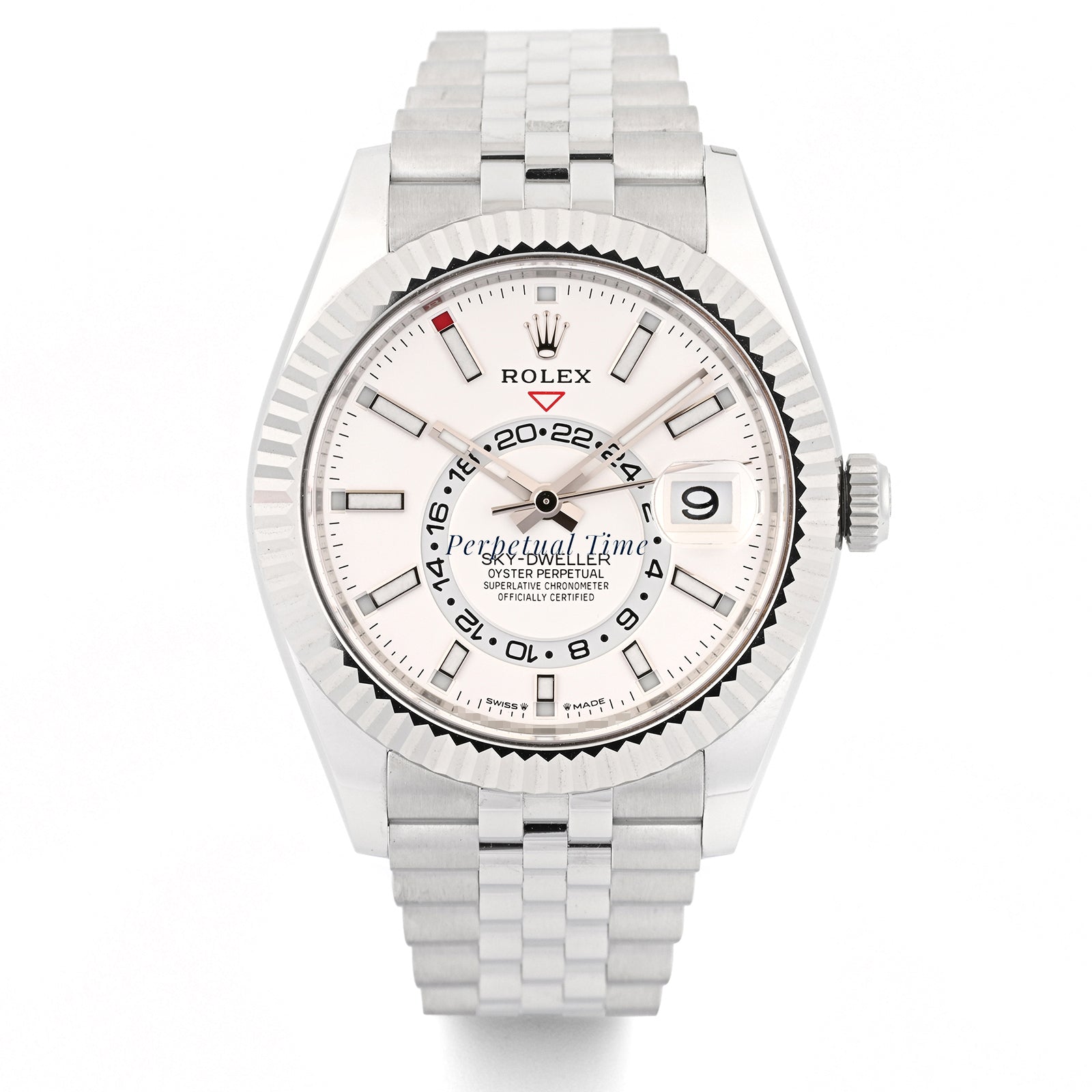 Rolex SkyDweller White Index Dial on Jubilee band 336934 Card 2025