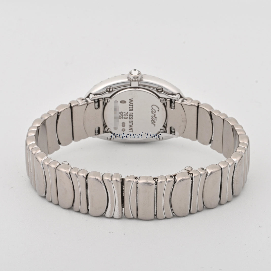 Cartier Baignoire White Gold White Roman Dial on White Gold w15133l2