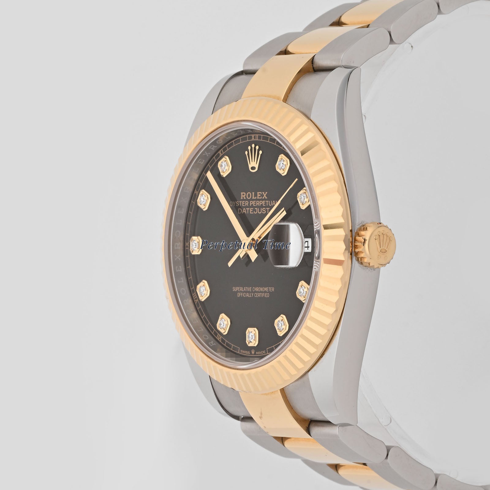 Rolex Datejust 41 Black Diamond Dial on Oyster band 126333