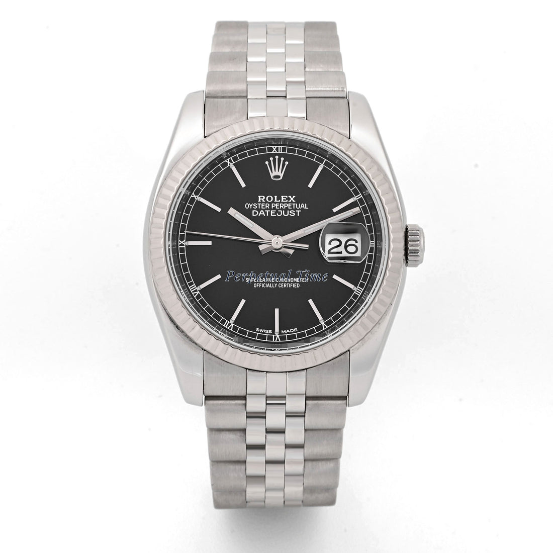Rolex Datejust 36 Black index Dial on Jubilee band 116234