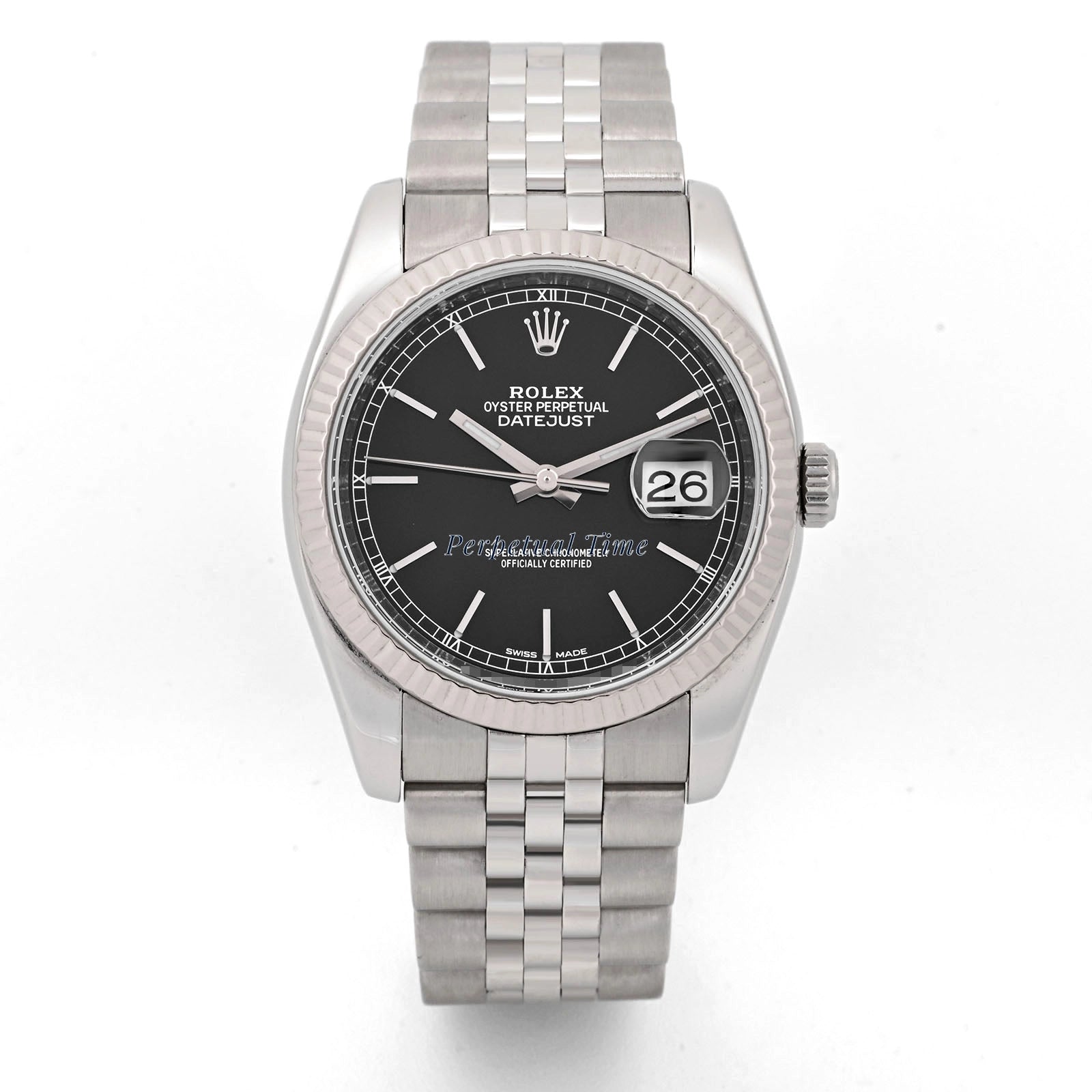 Rolex Datejust 36 Black index Dial on Jubilee 116234