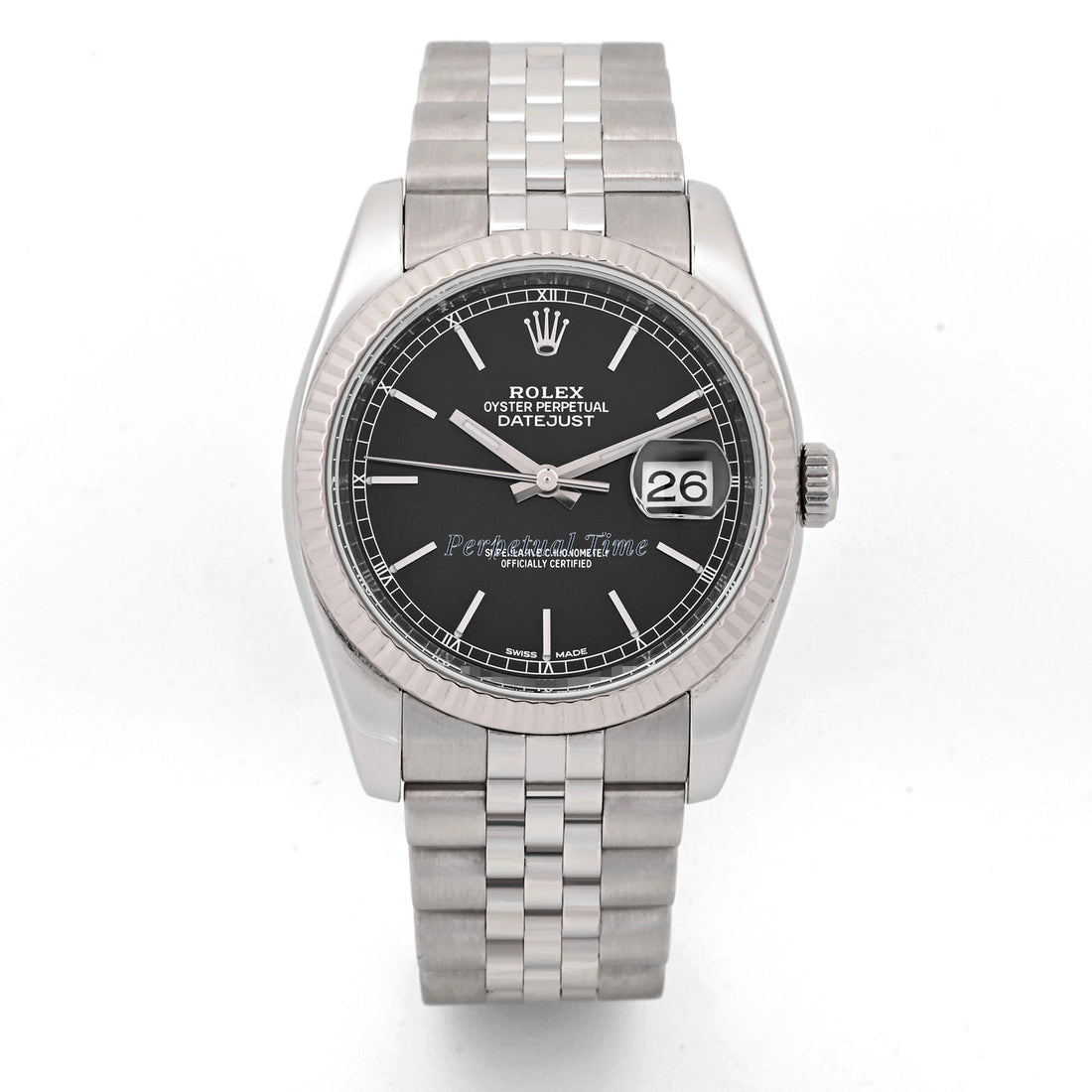 Rolex Datejust 36 Black index Dial on Jubilee 116234