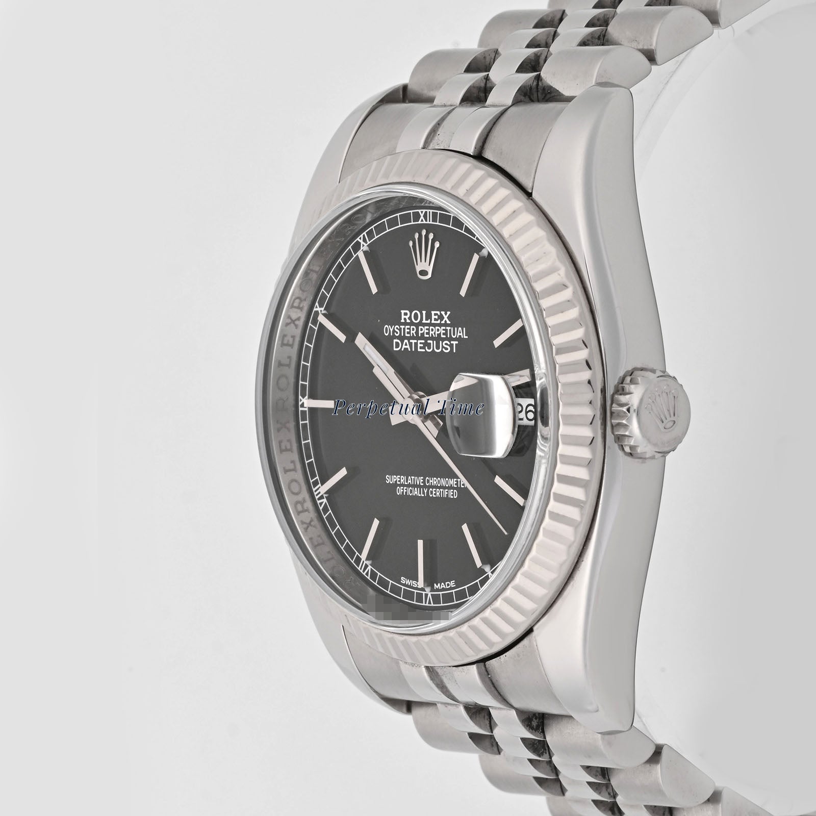 Rolex Datejust 36 Black index Dial on Jubilee band 116234