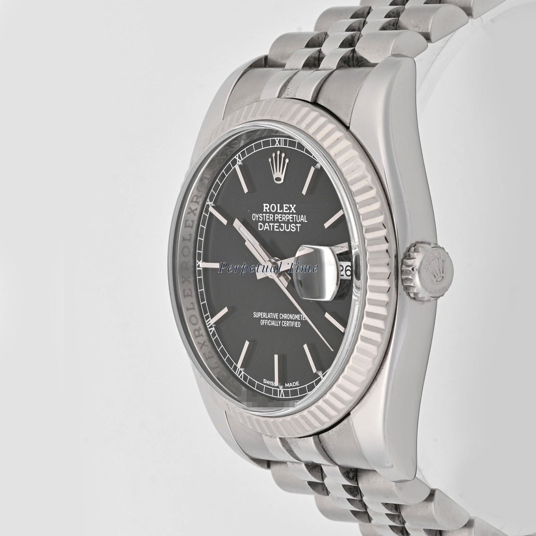 Rolex Datejust 36 Black index Dial on Jubilee band 116234