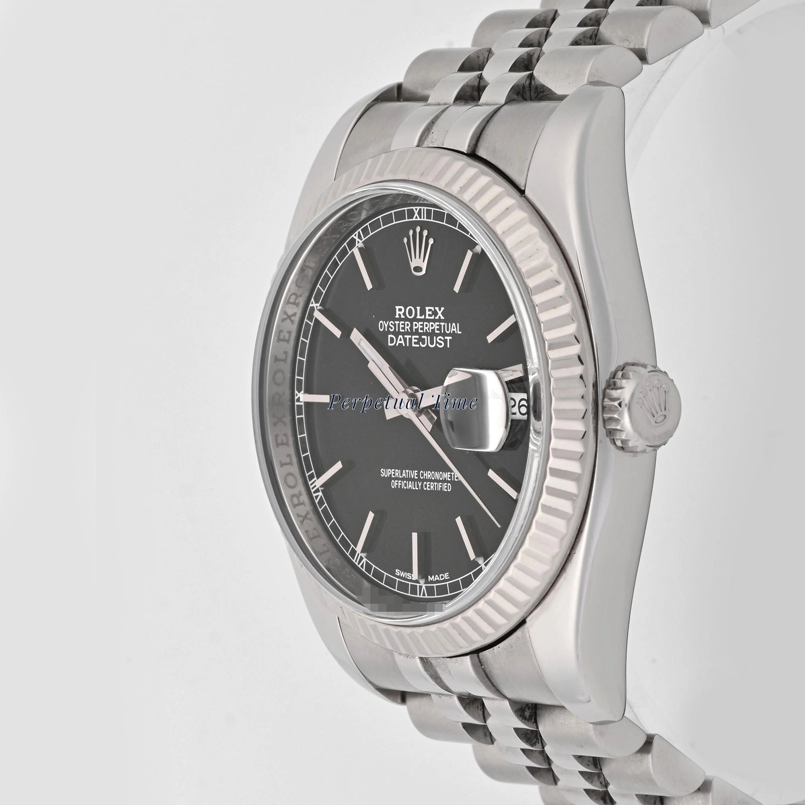 Rolex Datejust 36 Black index Dial on Jubilee 116234