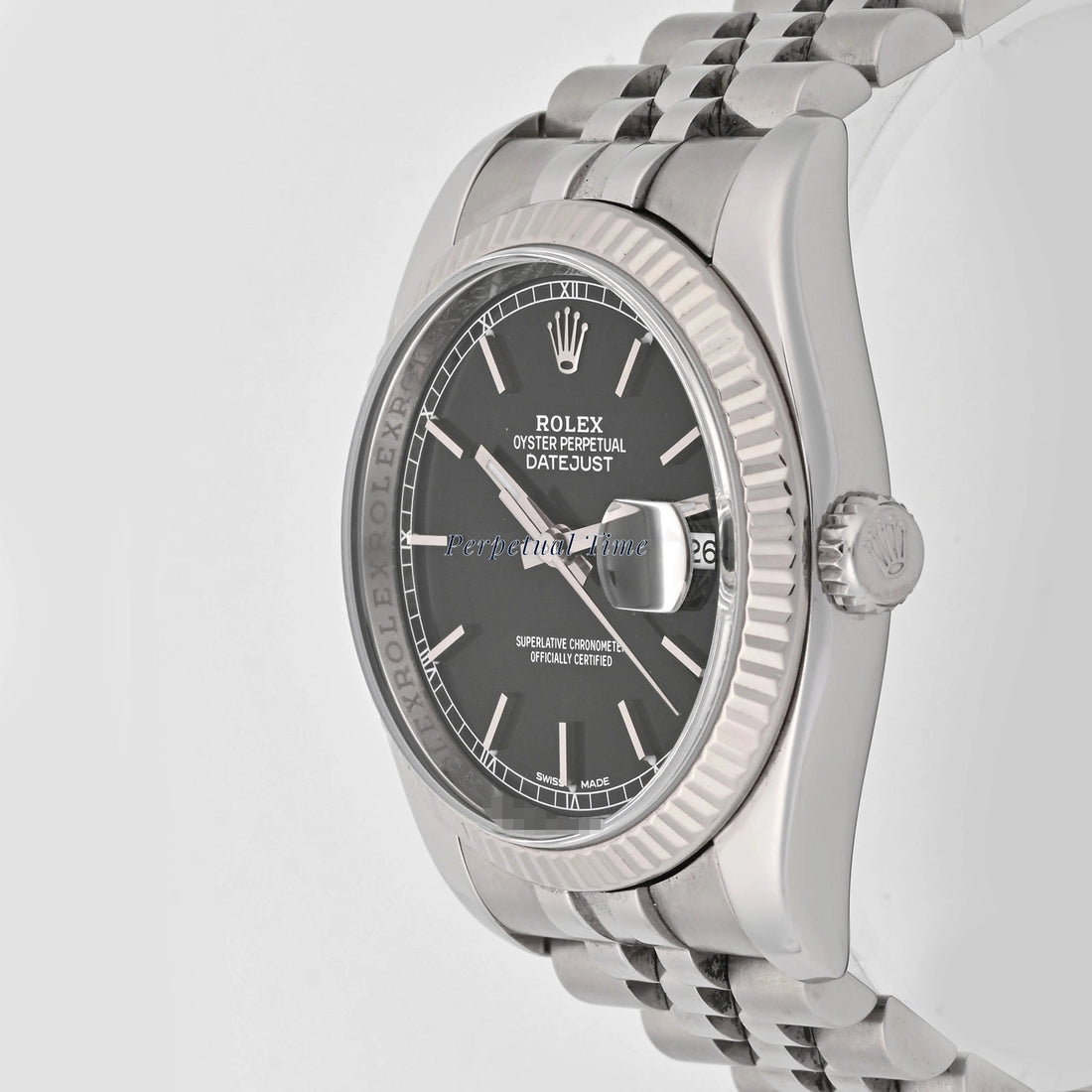 Rolex Datejust 36 Black index Dial on Jubilee 116234