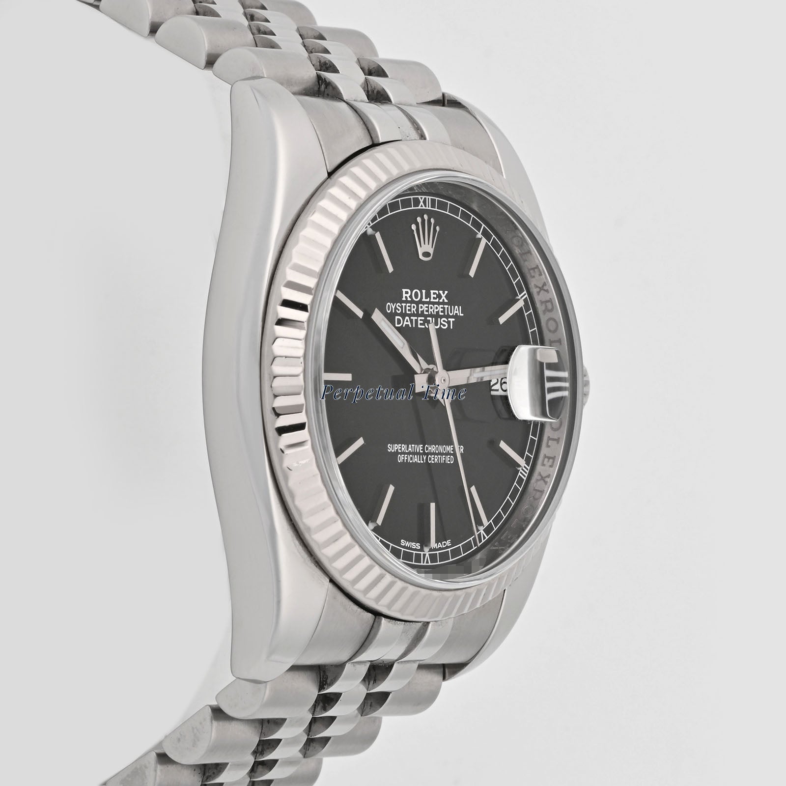 Rolex Datejust 36 Black index Dial on Jubilee band 116234