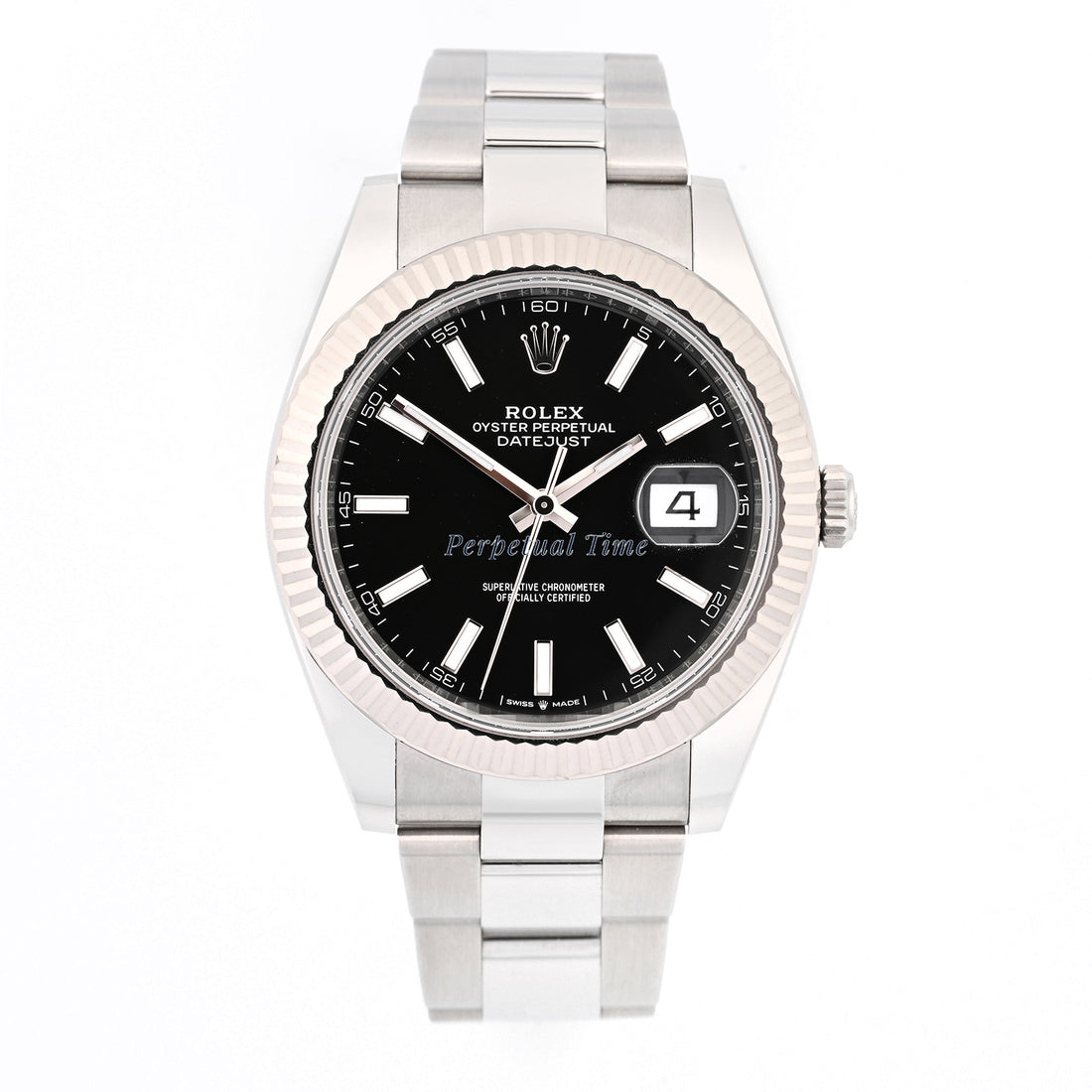 Rolex Datejust 41 Black Index Dial on Oyster band 126334 Card 2022