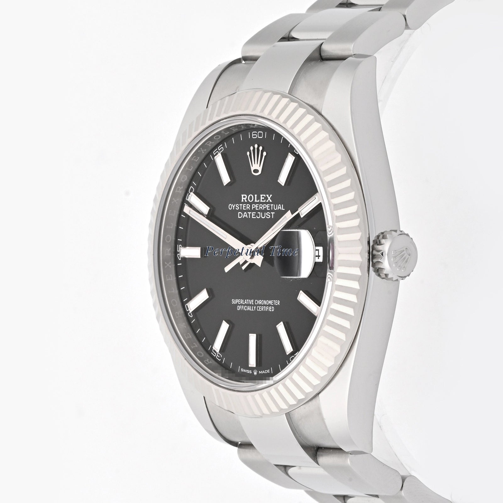 Rolex Datejust 41 Black Index Dial on Oyster 126334 Card 2022