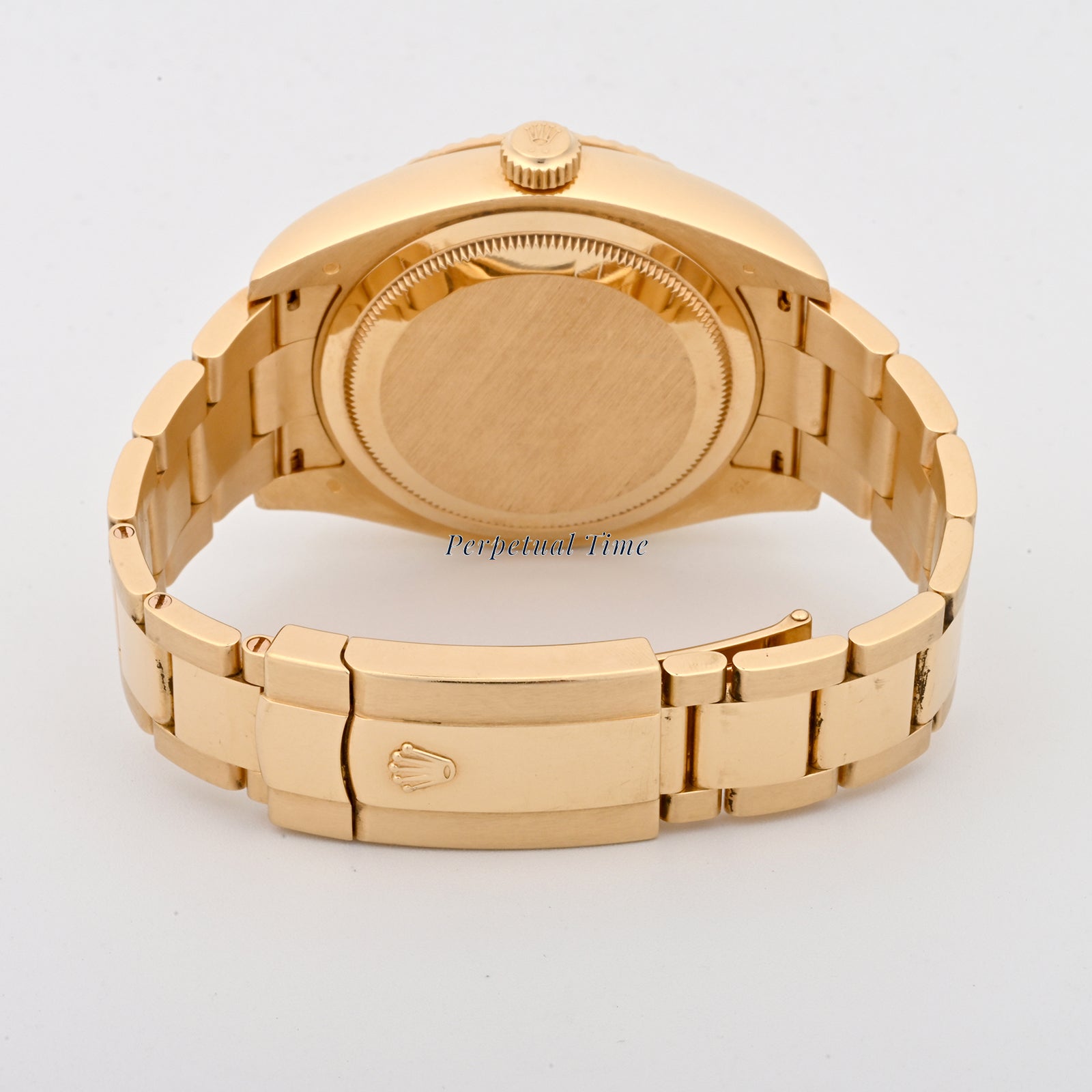 Rolex SkyDweller Champagne Sunray Arabic Dial on Oyster band 326938 Card 2014