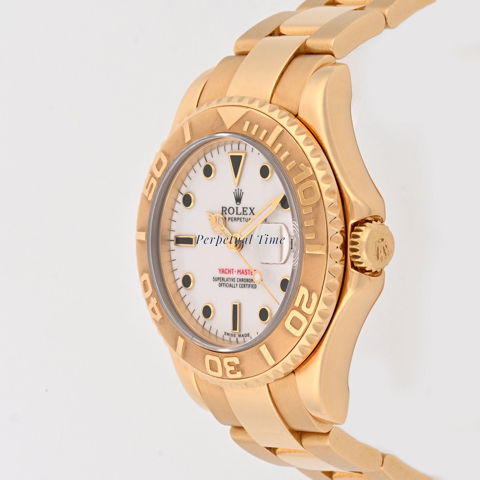rolex Yacht Master white Dial on Oyster 168628