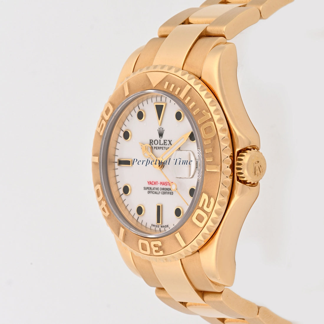 rolex Yacht Master white Dial on Oyster 168628