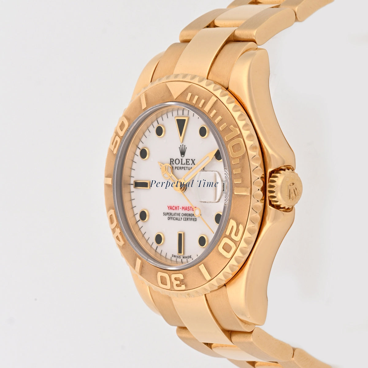 rolex Yacht Master white Dial on Oyster 168628