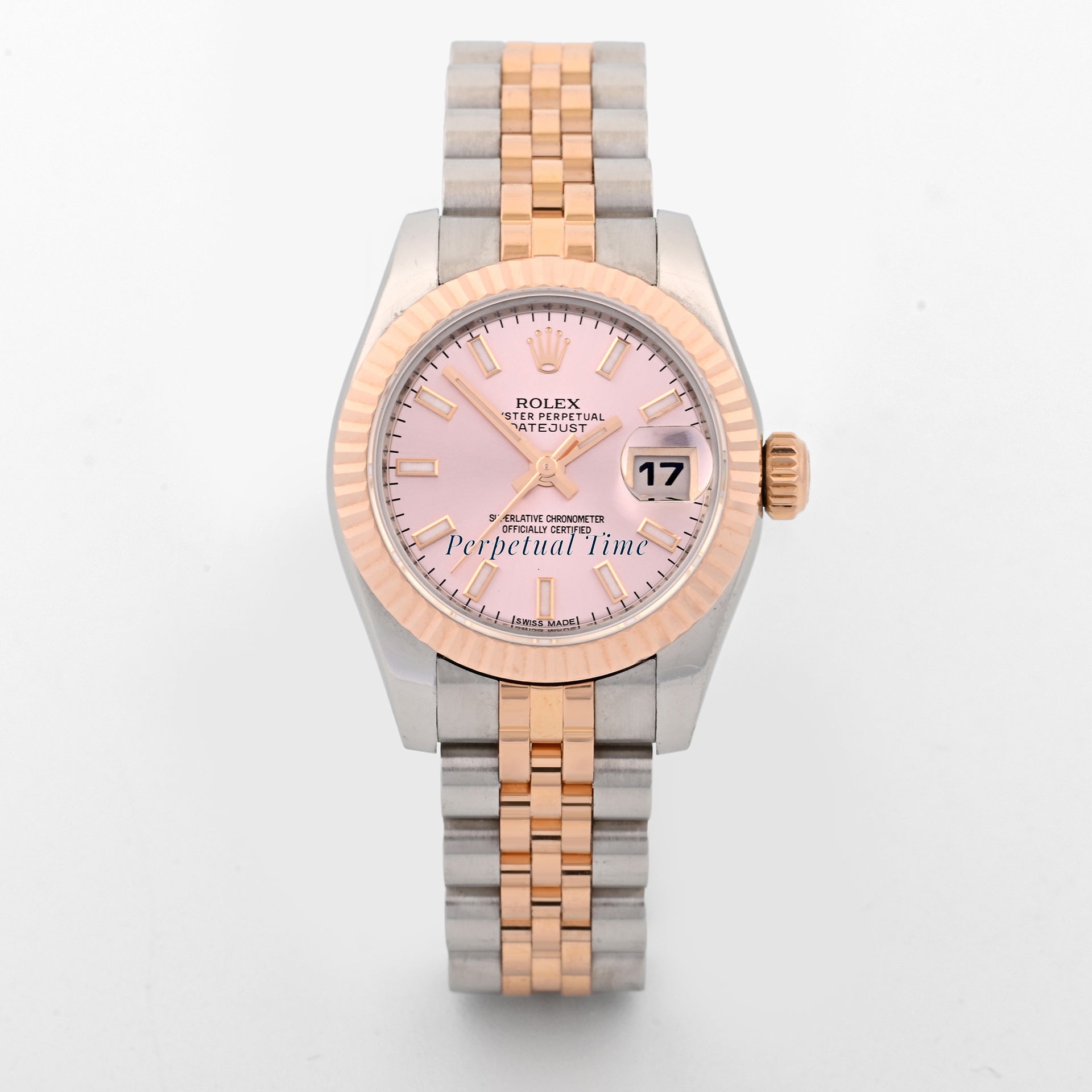 Rolex Datejust Lady Pink Stick Dial on Jubilee band 179171 Card 2013