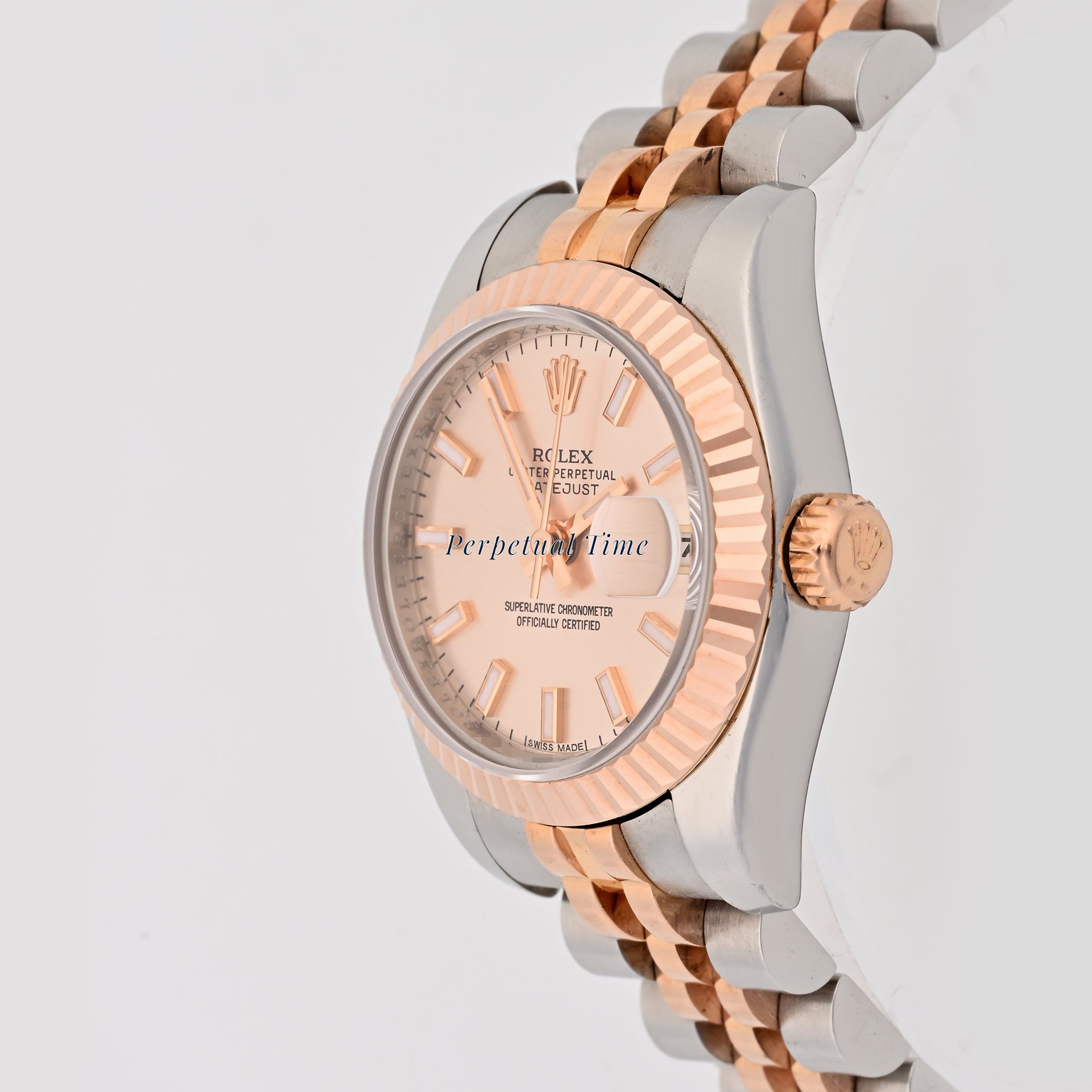 Rolex Datejust Lady Pink Stick Dial on Jubilee band 179171 Card 2013