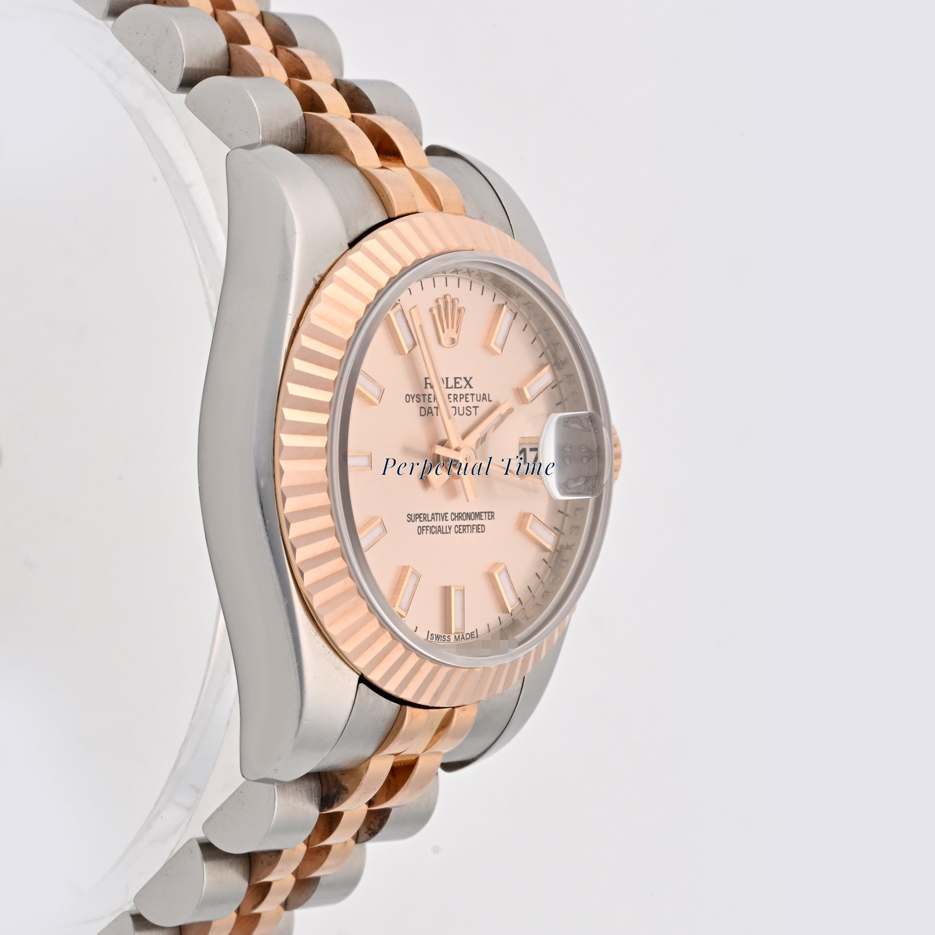 Rolex Datejust Lady Pink Stick Dial on Jubilee band 179171 Card 2013