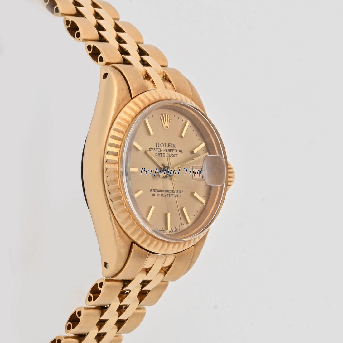 Rolex Ladies Datejust Champagne Stick Dial on jubilee 6917