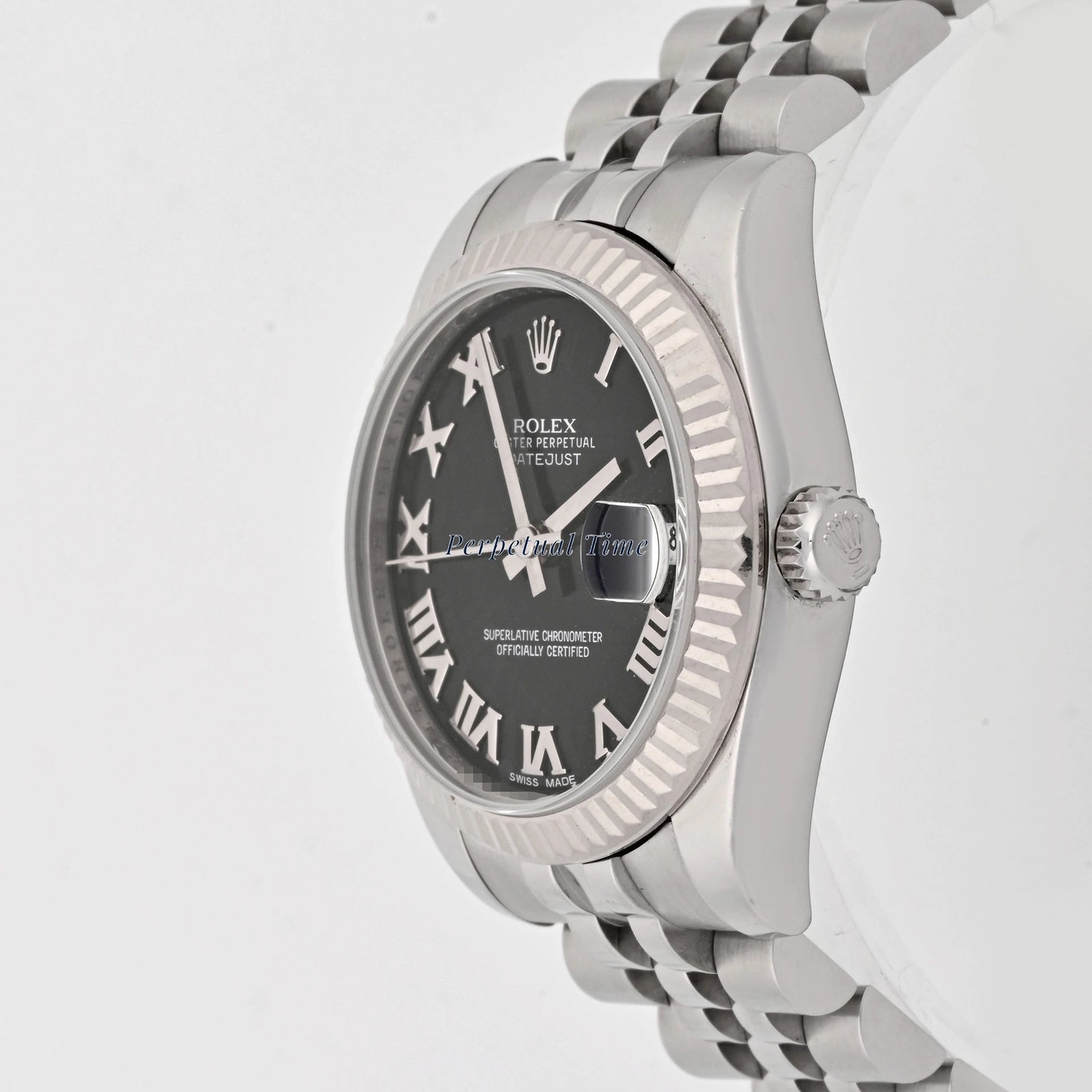 Rolex Datejust 31 Black Roman Dial on Jubilee 178274 Card 2010