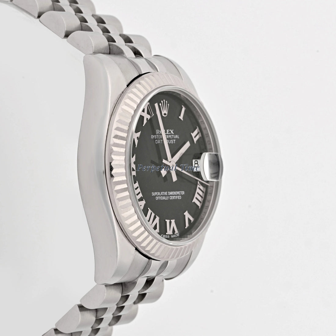 Rolex Datejust 31 Black Roman Dial on Jubilee 178274 Card 2010