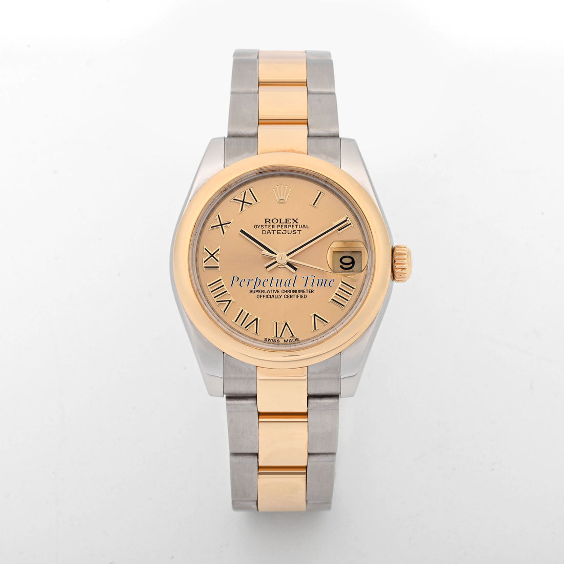 Rolex Datejust 31 Champagne Roman Dial on Oyster band 178243