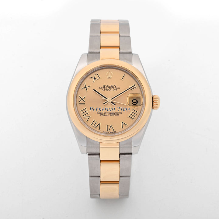 Rolex Datejust 31 Champagne Roman Dial on Oyster band 178243