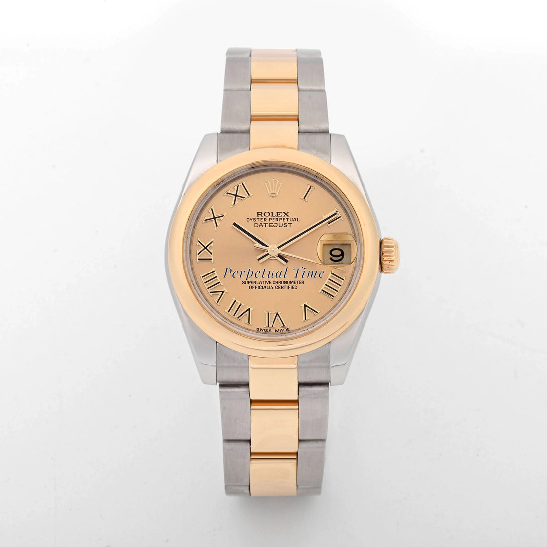 Rolex Datejust 31 Champagne Roman Dial on Oyster 178243