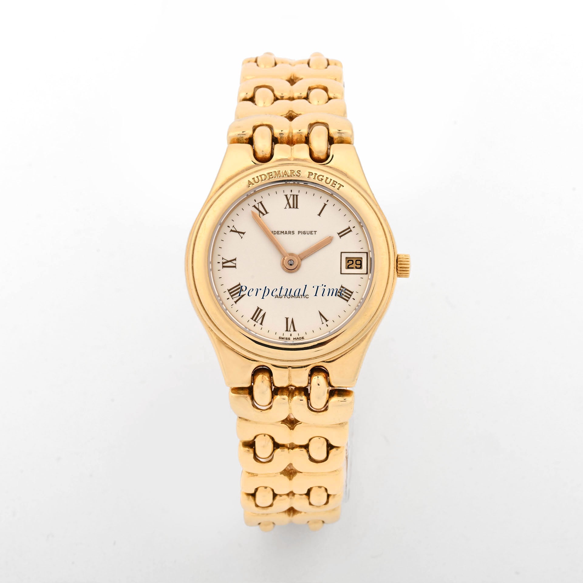 Audemars Piguet Ladies Vintage White Roman Dial on Bracelet band.