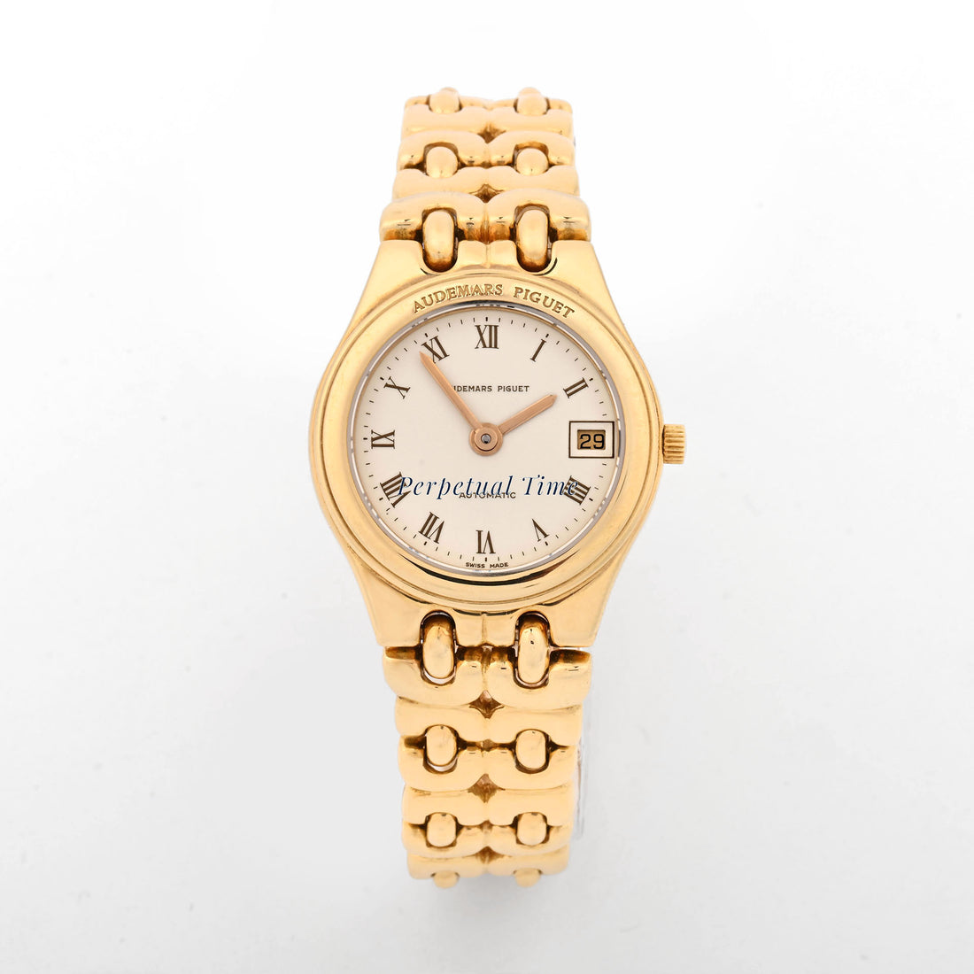 Audemars Piguet Ladies Vintage White Roman Dial on Bracelet band.
