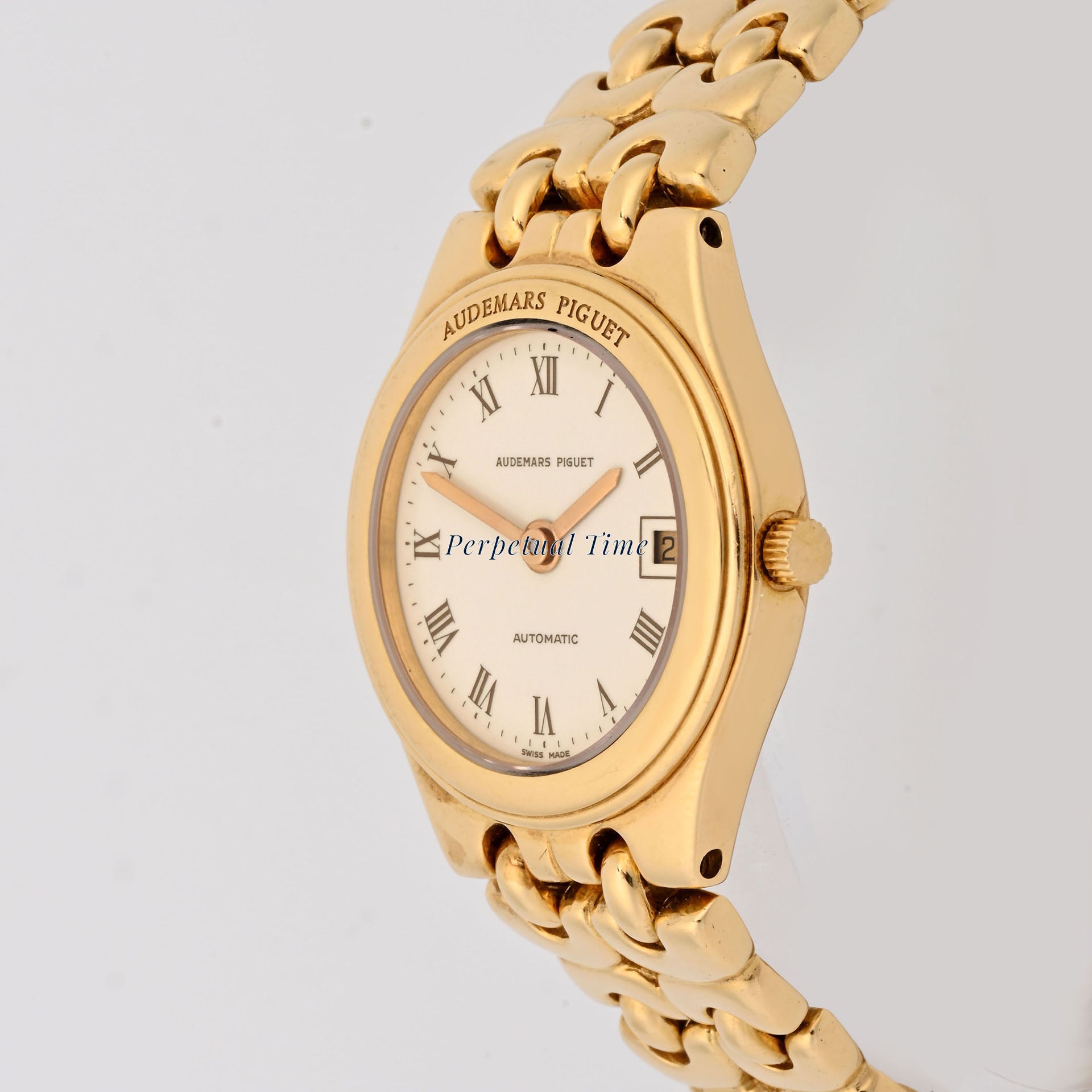Audemars Piguet Ladies Vintage White Roman Dial on Bracelet band.